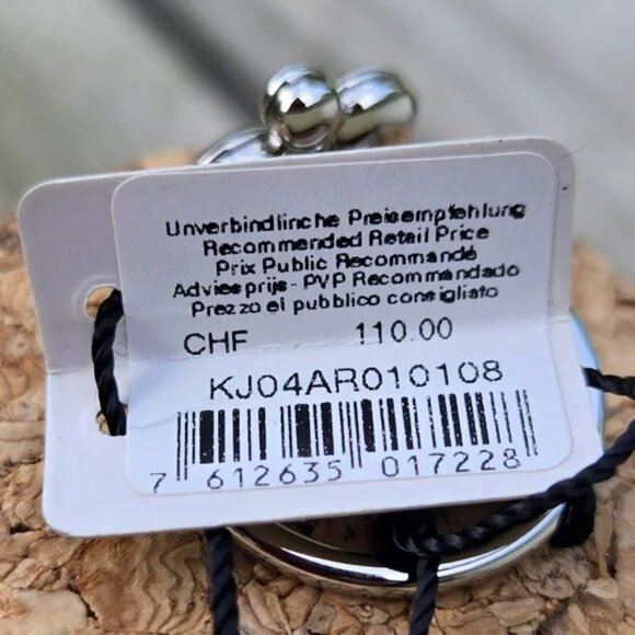 Calvin Klein Sterling Silver Fidget Spinning Ring with Box & Pouch NWT - Picture 4 of 8